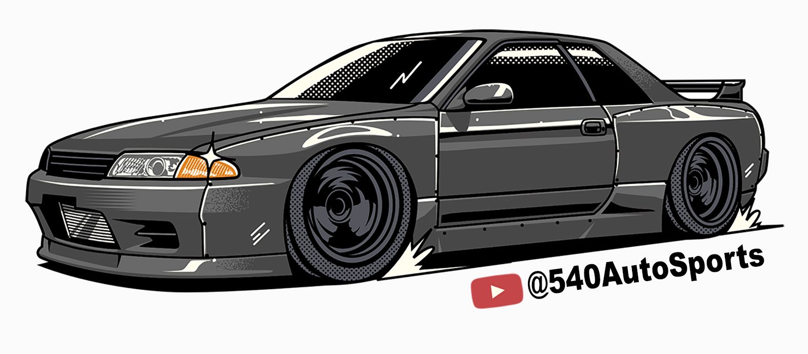 540 AUTOSPORTS  5 INCH STICKER WIDEBODY THE WORLD 32 GTR  / FREE USA SHIPPING*